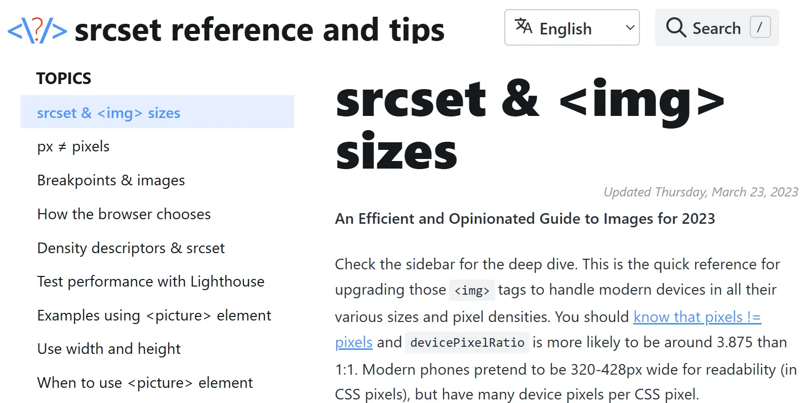 Responsive Images - srcset, picture & sizes tips